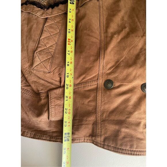 Vintage A.D.A. Leather Bomber Jacket with Tooled Southwestern Theme Women’s L - Picture 11 of 12